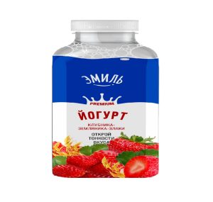 Йогурт питьевой ЭМИЛЬ клубника-земляника злаки 2,5% 310 гр п/бут