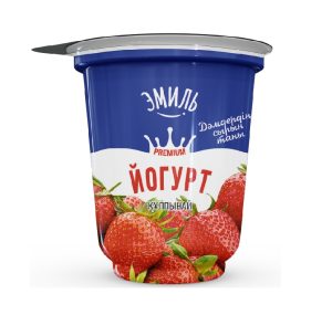 Йогурт ложковый ЭМИЛЬ клубника 2,5% 275 гр п/стак