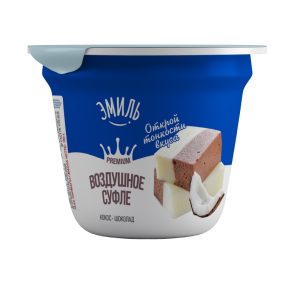 Воздушное суфле ЭМИЛЬ кокос-шоколад 2,5% 160 гр п/стак