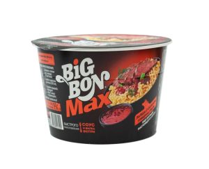 Лапша BIG BON MAX В ЧАШКЕ с соусом говядина-гриль, 95 гр