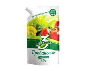Майонез 3 ЖЕЛАНИЯ провансаль 190 гр