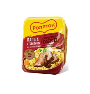 Лапша РОЛЛТОН В ЛОТКЕ со вкусом говядины, 90 гр