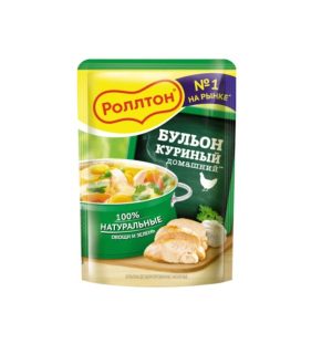 Бульон РОЛЛТОН куриный домашний, сухая смесь, 100 гр