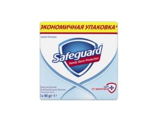 Мыло SAFEGUARD классическое белое 90 гр, 3 шт (эко паки)