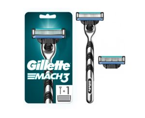 Бритвенный станок GILLETTE Mach3 с 2 сменными кассетами