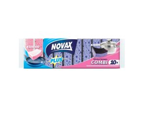 Губка NovaX plus Combi размер 90*60*28 (10 шт)