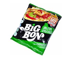 Лапша BIG BON В ПАКЕТЕ со вкусом острой курицы, 75 гр