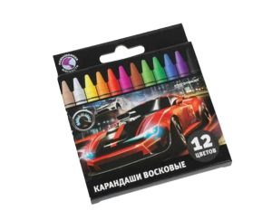Карандаши восковые 12 цветов