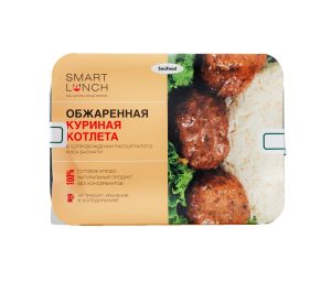 SMART LUNCH Обжаренная куриная котлета в сопровождении рассыпчатого риса Басмати 270 гр
