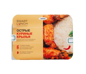 SMART LUNCH Острые куриные крылья в соусе чили в сопровождении рассыпчатого риса Басмати 270 гр