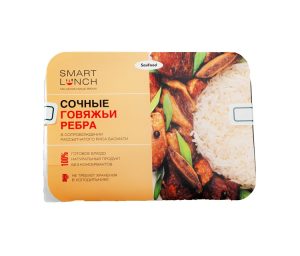 SMART LUNCH Сочные говяжьи рёбра в сопровождении рассыпчатого риса Басмати 300 гр