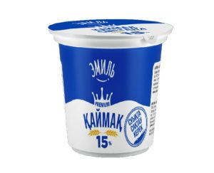 Сметана ЭМИЛЬ 15% 380 гр п/стак