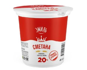 Сметана ЭМИЛЬ 20% 380 гр п/с