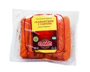 Сосиски БАВАРСКИЕ С СЫРОМ, 500 гр