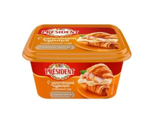 Сыр плавленый PRESIDENT 45% с запечённой курицей 200 гр