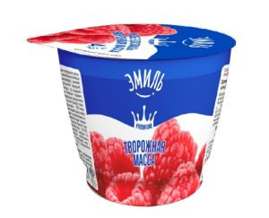 Творожная масса ЭМИЛЬ малина 4,5% 180 гр п/стак