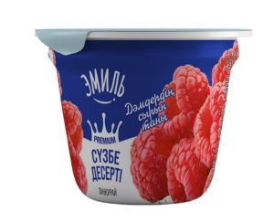 Творожный десерт ЭМИЛЬ малина 10% 165 гр п/стак
