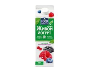 Живой йогурт FOOD MASTER лесные ягоды, 1 л