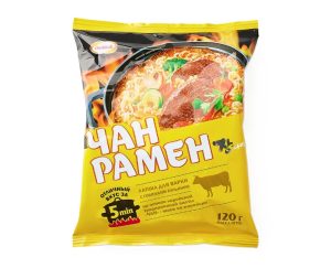 Лапша ЧАН РАМЕН В ПАКЕТЕ говядина с приправами 120 гр