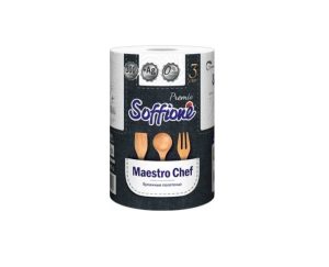 Бумажные полотенца SOFFIONE Maestro Chef 3 слоя 1 рулон