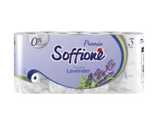 Туалетная бумага SOFFIONE Премиум Toscana Лаванда 3 слоя 8 рулонов