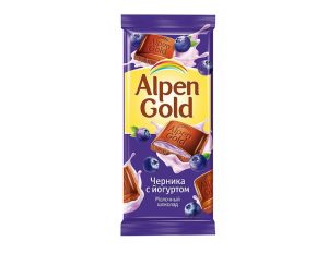 Шоколад ALPEN GOLD черника-йогурт 85 гр