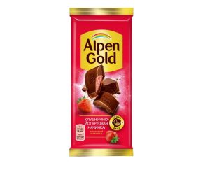 Шоколад ALPEN GOLD клубника-йогурт 85 гр
